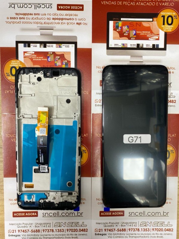 Display Lcd Tela Touch Frontal Moto G71 Oled C/Aro Xt2169